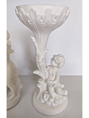 Italian cherub candle holder crafted by Alfonso Lucchesi for Faro
